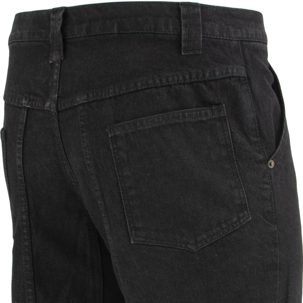 Milwaukee Leather MDM5014 Men's Classic Fit Black Denim Motorcycle Rider Racing Pants w/ CE Armor on Knees - Image 5
