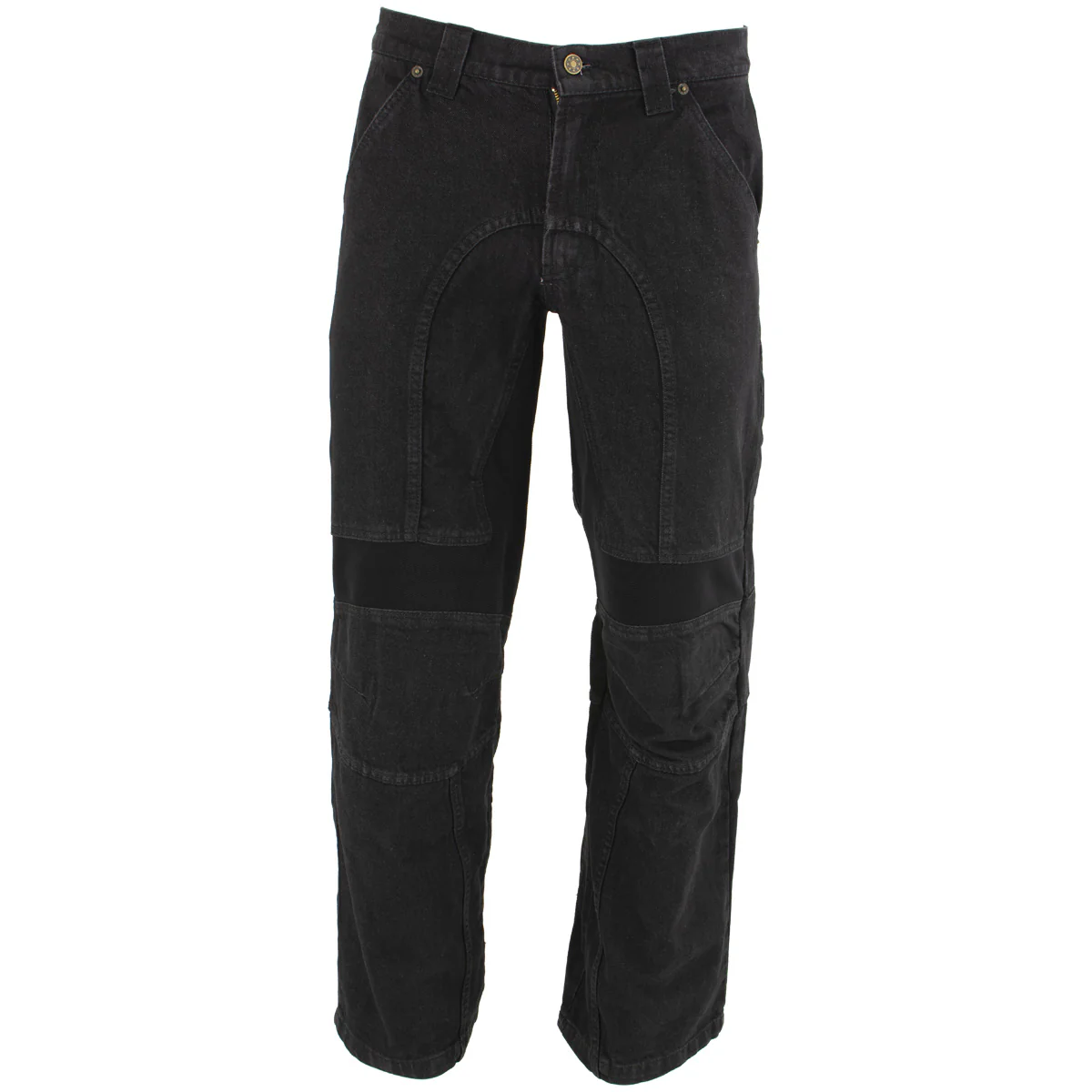Milwaukee Leather MDM5014 Men's Classic Fit Black Denim Motorcycle Rider Racing Pants w/ CE Armor on Knees - Image 6