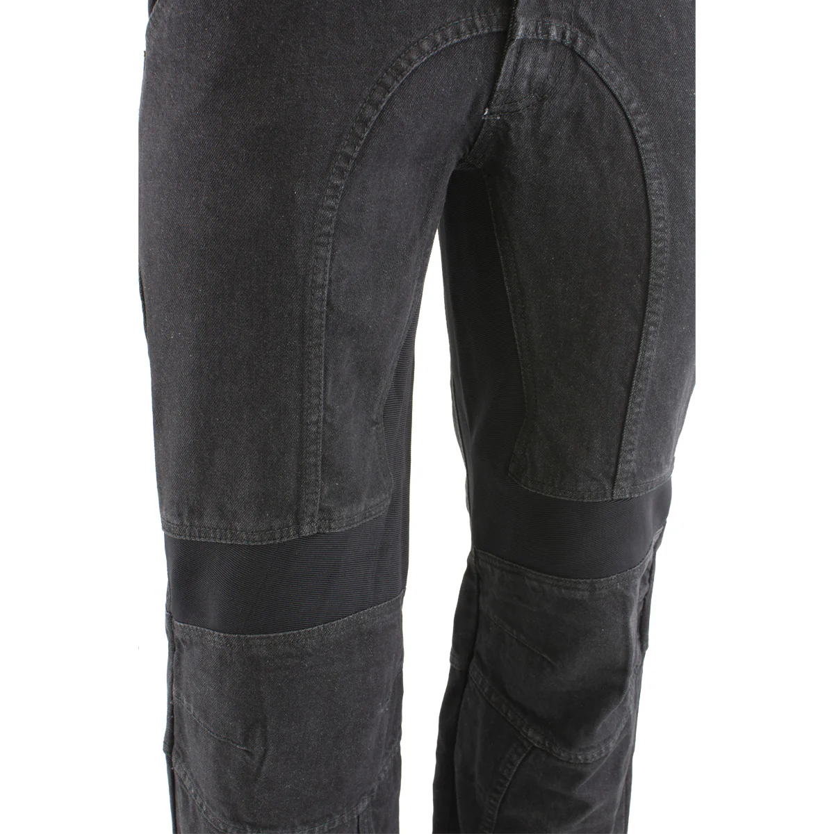 Milwaukee Leather MDM5014 Men's Classic Fit Black Denim Motorcycle Rider Racing Pants w/ CE Armor on Knees - Image 7