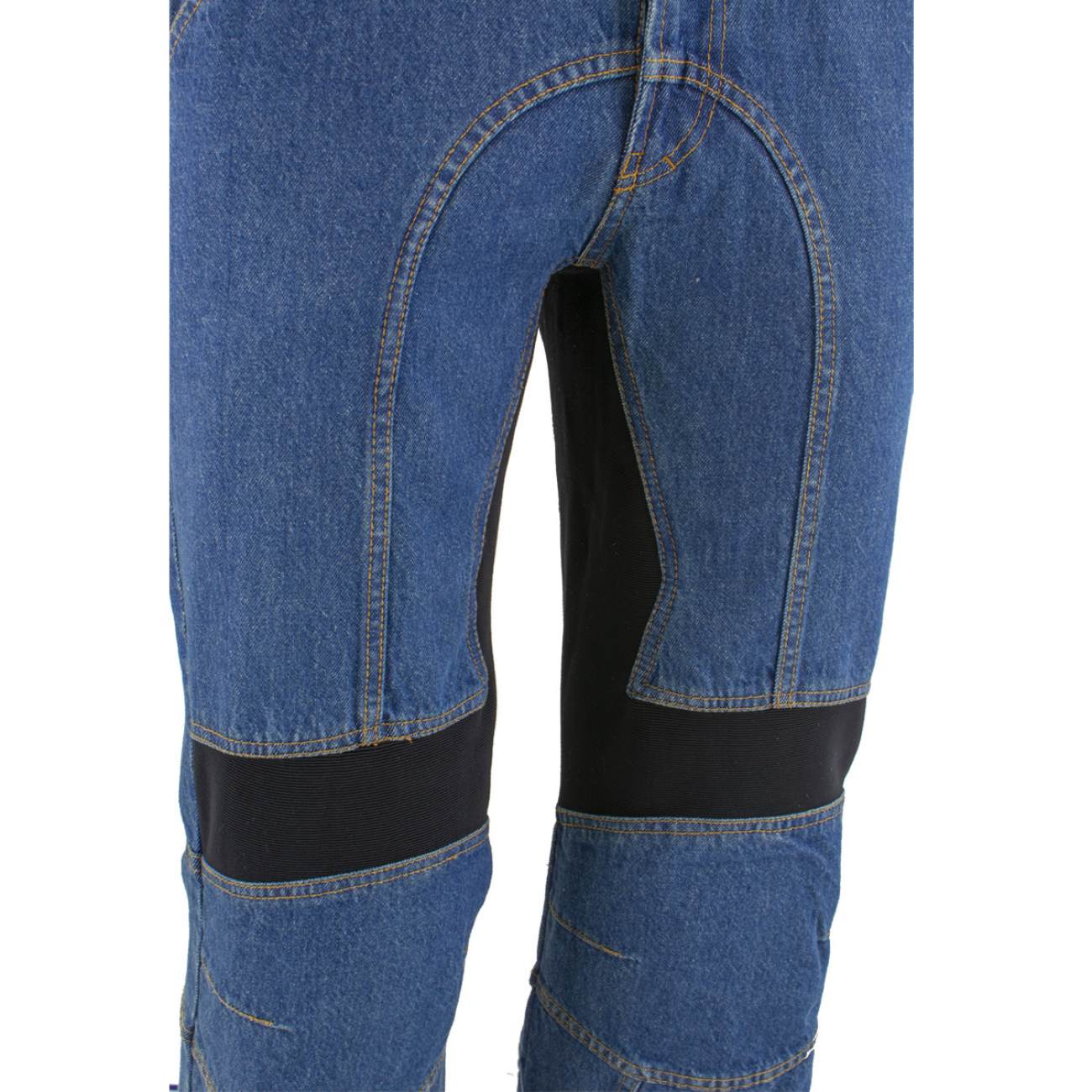 Milwaukee Leather MDM5015 Men's Classic Fit Blue Denim Motorcycle Rider Racing Pants w/ CE Armor on Knees - Image 5