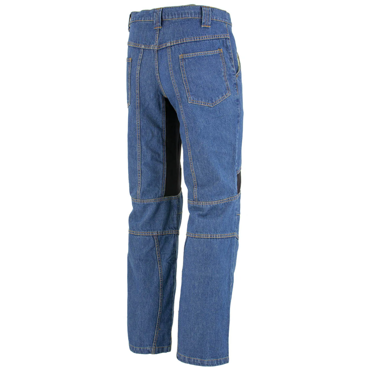 Milwaukee Leather MDM5015 Men's Classic Fit Blue Denim Motorcycle Rider Racing Pants w/ CE Armor on Knees - Image 8