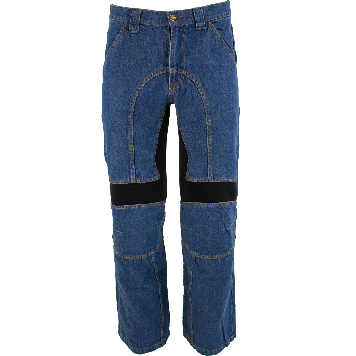 Milwaukee Leather MDM5015 Men's Classic Fit Blue Denim Motorcycle Rider Racing Pants w/ CE Armor on Knees - Image 9