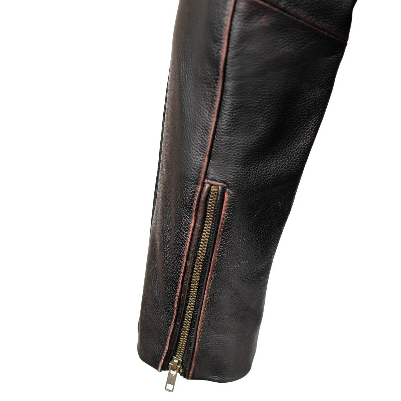 Milwaukee Leather Men’s Copperline Black Leather Moto Café Racer Jacket, Stand Collar, 6 Pockets - SFM1816 - Image 11