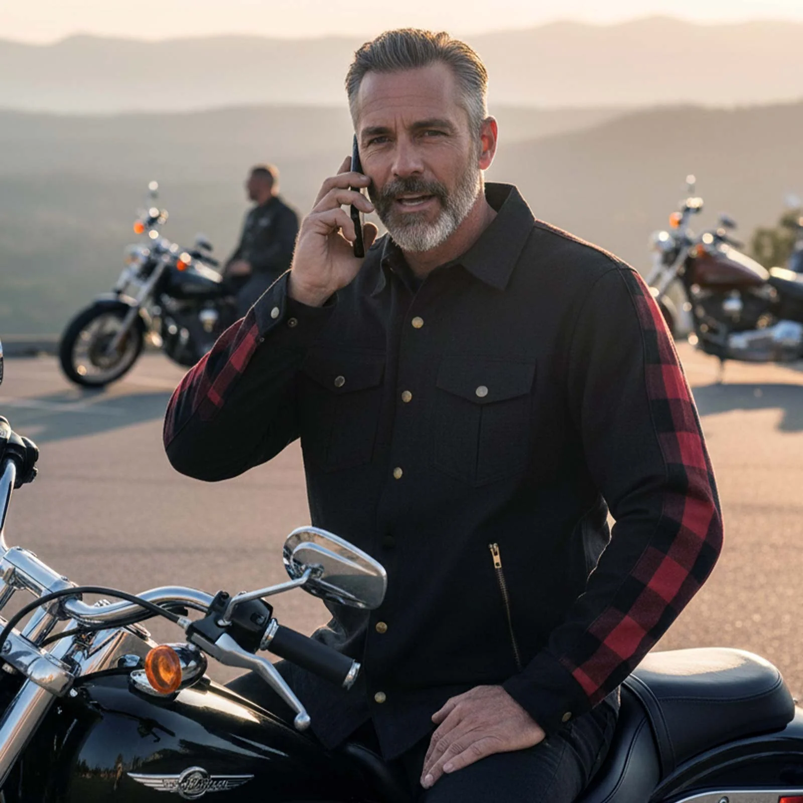 Milwaukee Leather Men’s Two-Tone CE Armored Flannel - Solid Front / Plaid Back - Reinforced w/ Aramid Fibers - MPM1671 - Image 11