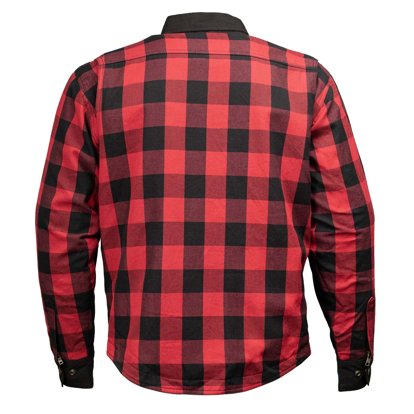 Milwaukee Leather Men’s Two-Tone CE Armored Flannel - Solid Front / Plaid Back - Reinforced w/ Aramid Fibers - MPM1671 - Image 12