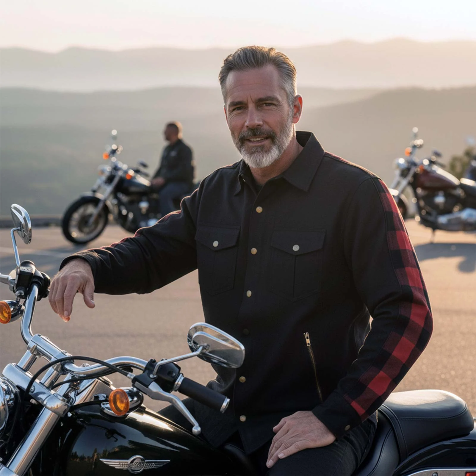 Milwaukee Leather Men’s Two-Tone CE Armored Flannel - Solid Front / Plaid Back - Reinforced w/ Aramid Fibers - MPM1671 - Image 9