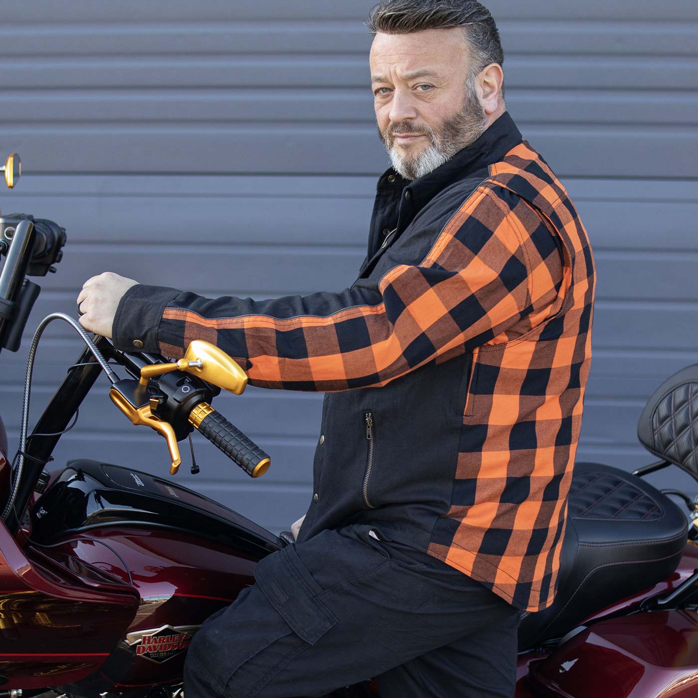 Milwaukee Leather Men’s Two-Tone CE Armored Flannel - Solid Front / Plaid Back - Reinforced w/ Aramid Fibers - MPM1672 - Image 12