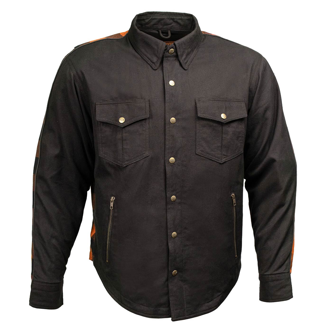 Milwaukee Leather Men’s Two-Tone CE Armored Flannel - Solid Front / Plaid Back - Reinforced w/ Aramid Fibers - MPM1672 - Image 17