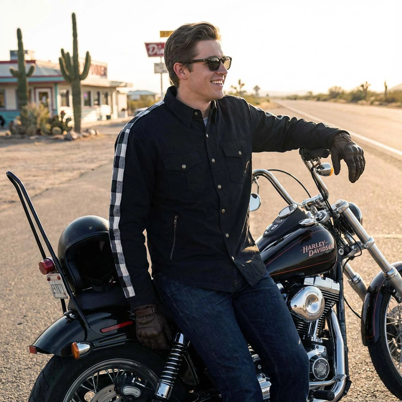 Milwaukee Leather Men’s Two-Tone CE Armored Flannel - Solid Front / Plaid Back - Reinforced w/ Aramid Fibers - MPM1673 - Image 10
