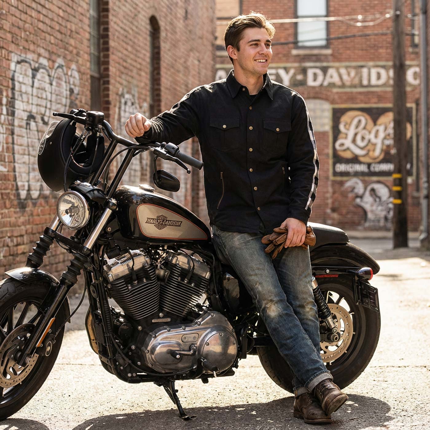 Milwaukee Leather Men’s Two-Tone CE Armored Flannel - Solid Front / Plaid Back - Reinforced w/ Aramid Fibers - MPM1673 - Image 11