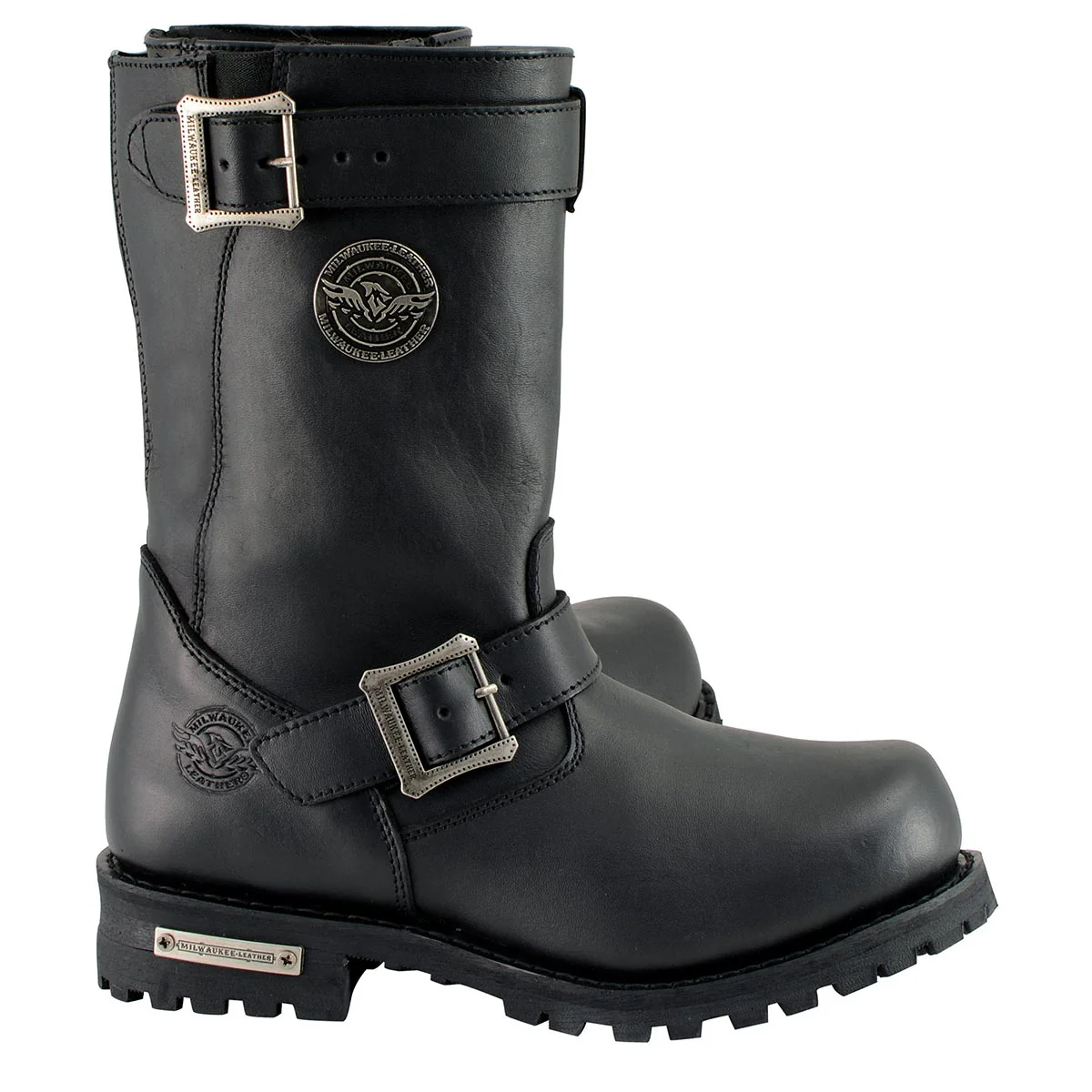 Milwaukee Leather Men's Black Leather Wide-Width 11-Inch Classic Engineer Motorcycle Boots MBM9020W - Image 10
