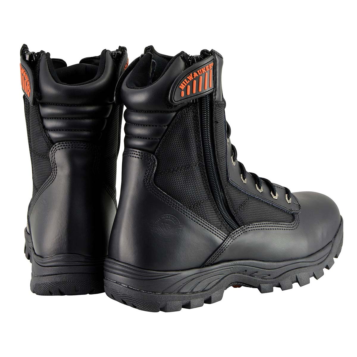 Milwaukee Leather MBM9110 Men's 9-Inch Black Leather Lace-Up Swat Style-Tactical Motorcycle Riding Boots - Image 10
