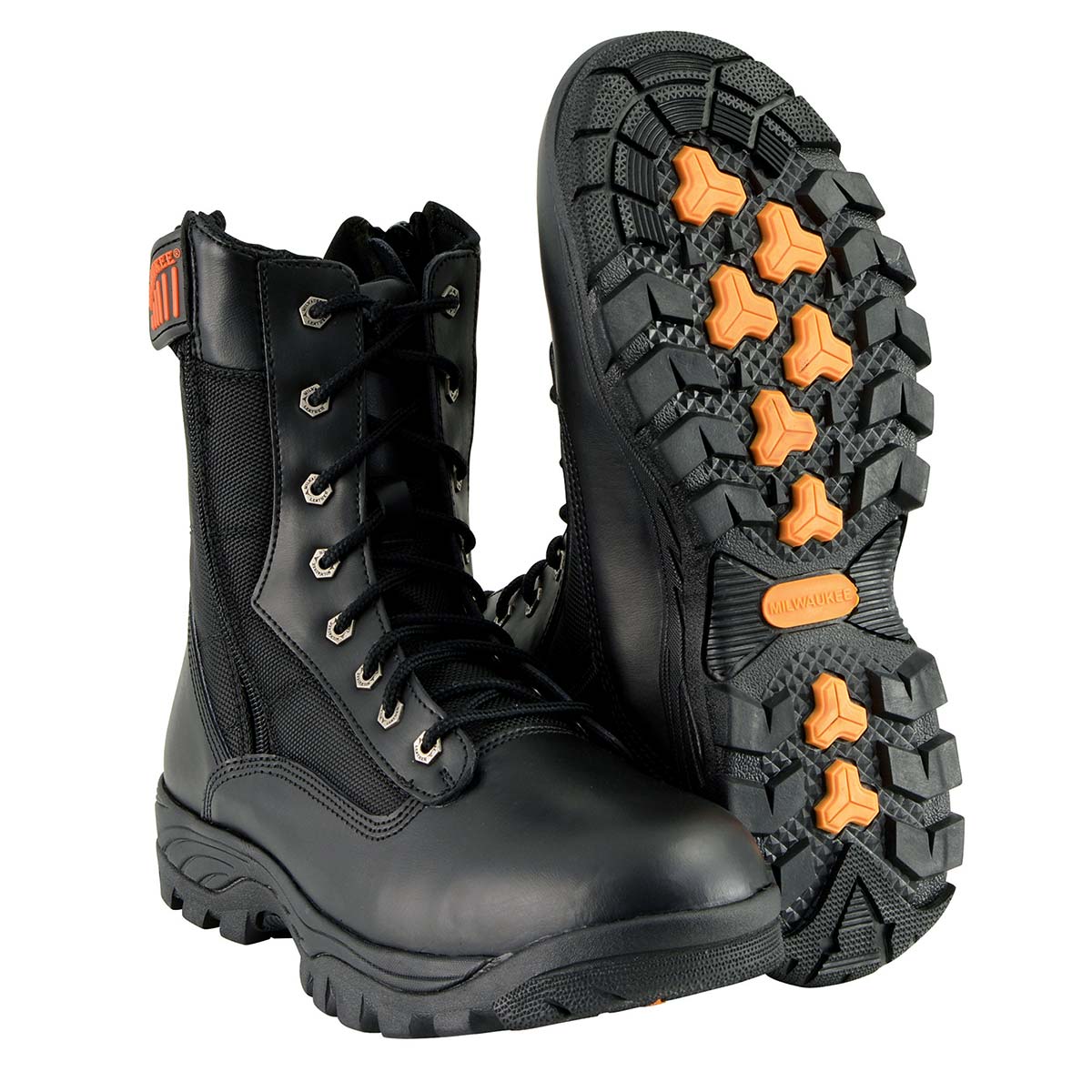 Milwaukee Leather MBM9110 Men's 9-Inch Black Leather Lace-Up Swat Style-Tactical Motorcycle Riding Boots - Image 11