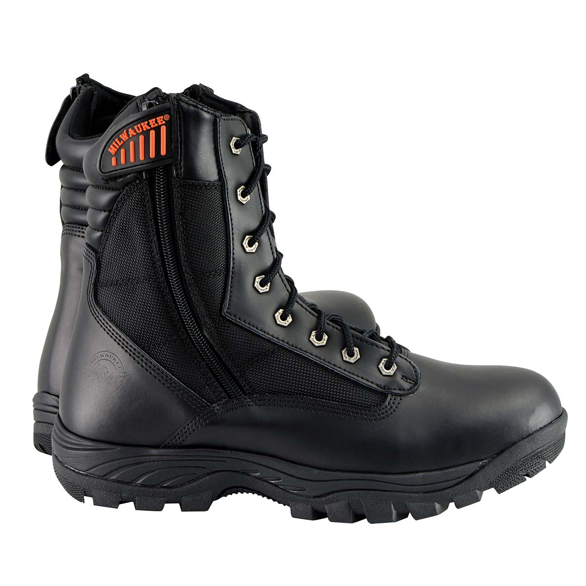 Milwaukee Leather MBM9110 Men's 9-Inch Black Leather Lace-Up Swat Style-Tactical Motorcycle Riding Boots - Image 5