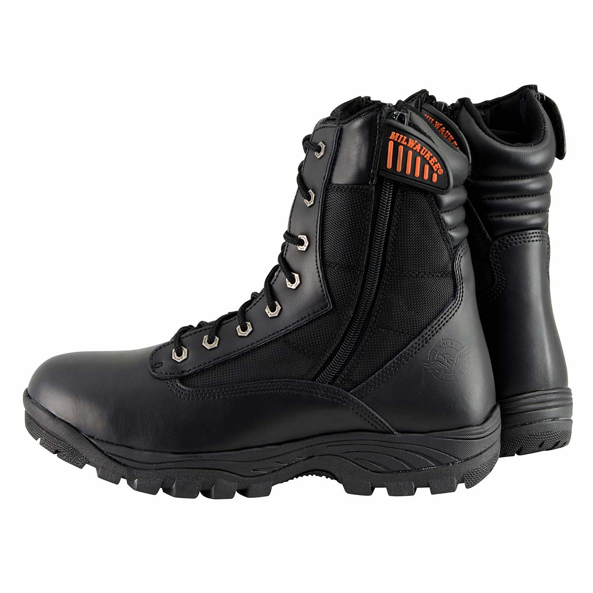 Milwaukee Leather MBM9110 Men's 9-Inch Black Leather Lace-Up Swat Style-Tactical Motorcycle Riding Boots - Image 8