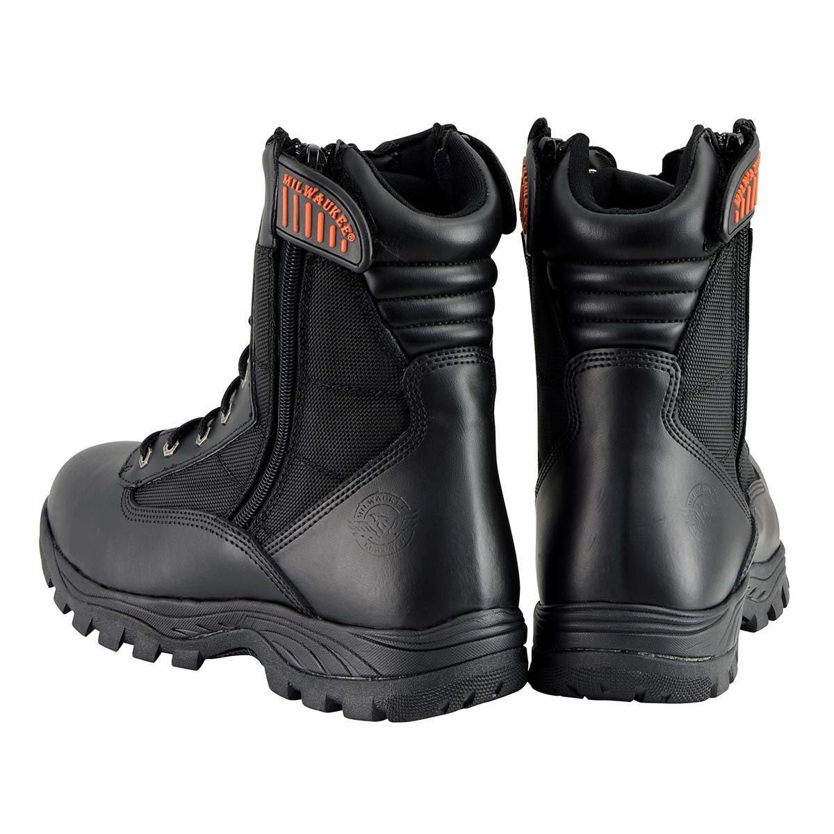 Milwaukee Leather MBM9110 Men's 9-Inch Black Leather Lace-Up Swat Style-Tactical Motorcycle Riding Boots - Image 9