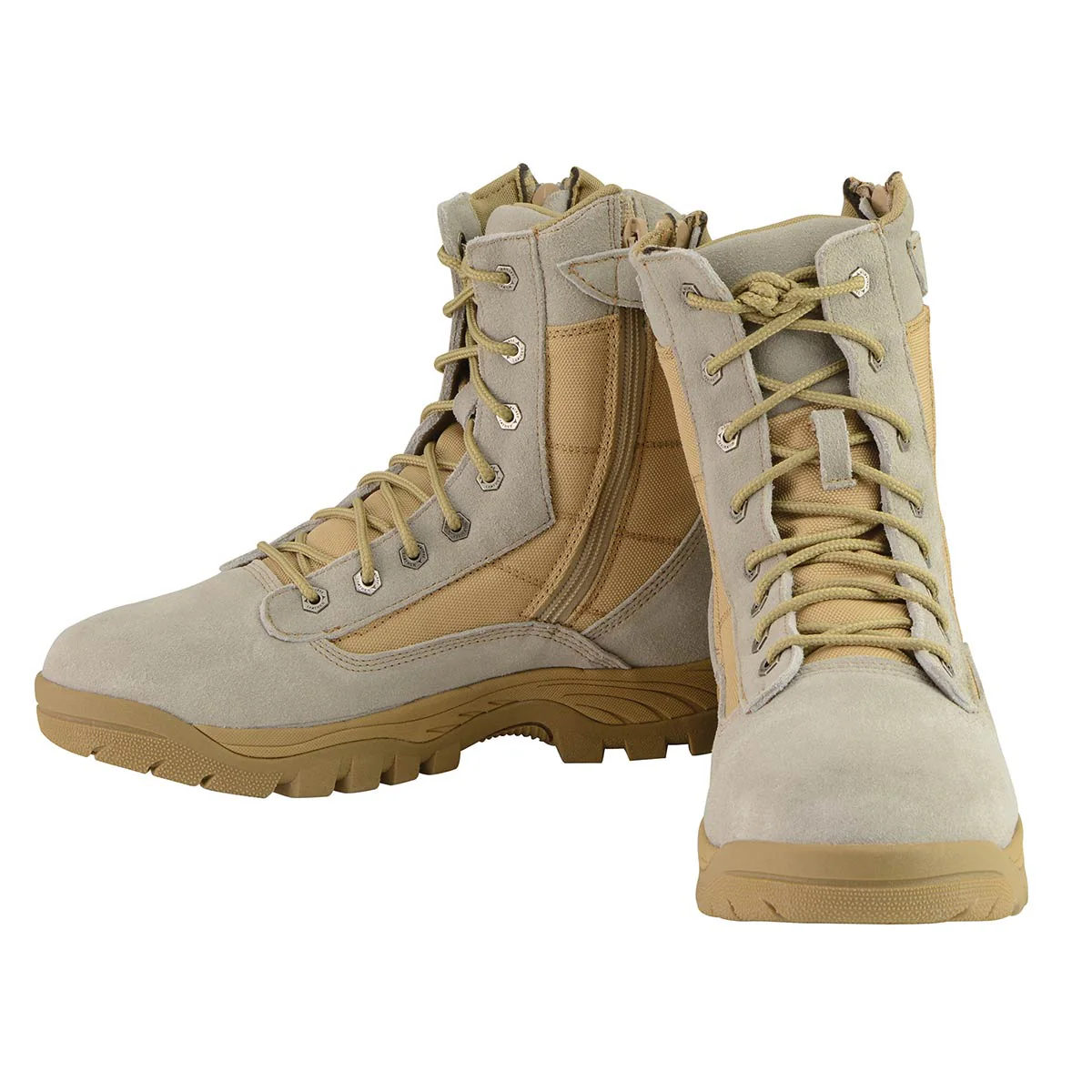Milwaukee Leather Men's Lace-Up Desert Sand 9-Inch Leather Swat Style-Tactical Motorcycle Biker Boots MBM9111 - Image 4