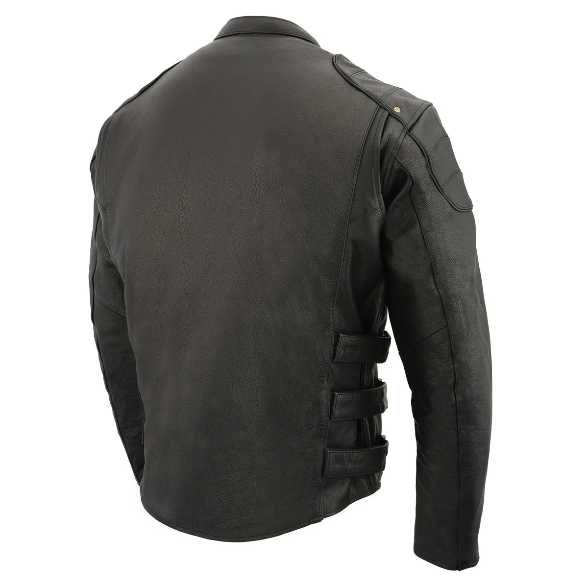 Milwaukee Leather MLM1505 Men's 'Assault Racer' Black Leather Jacket with Triple Side Straps - Image 12