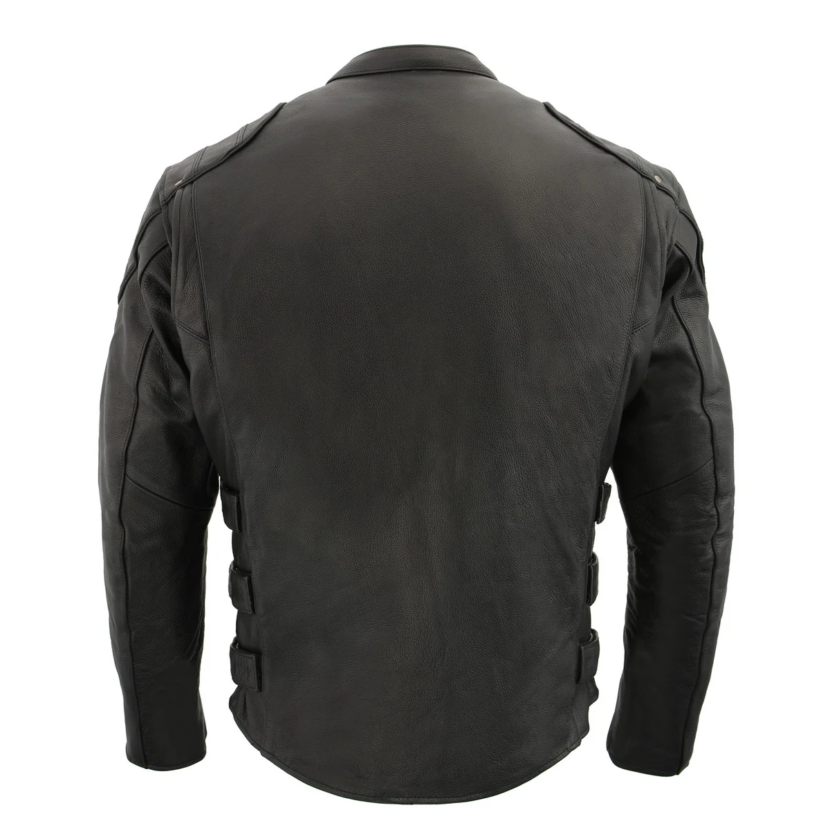 Milwaukee Leather MLM1505 Men's 'Assault Racer' Black Leather Jacket with Triple Side Straps - Image 6