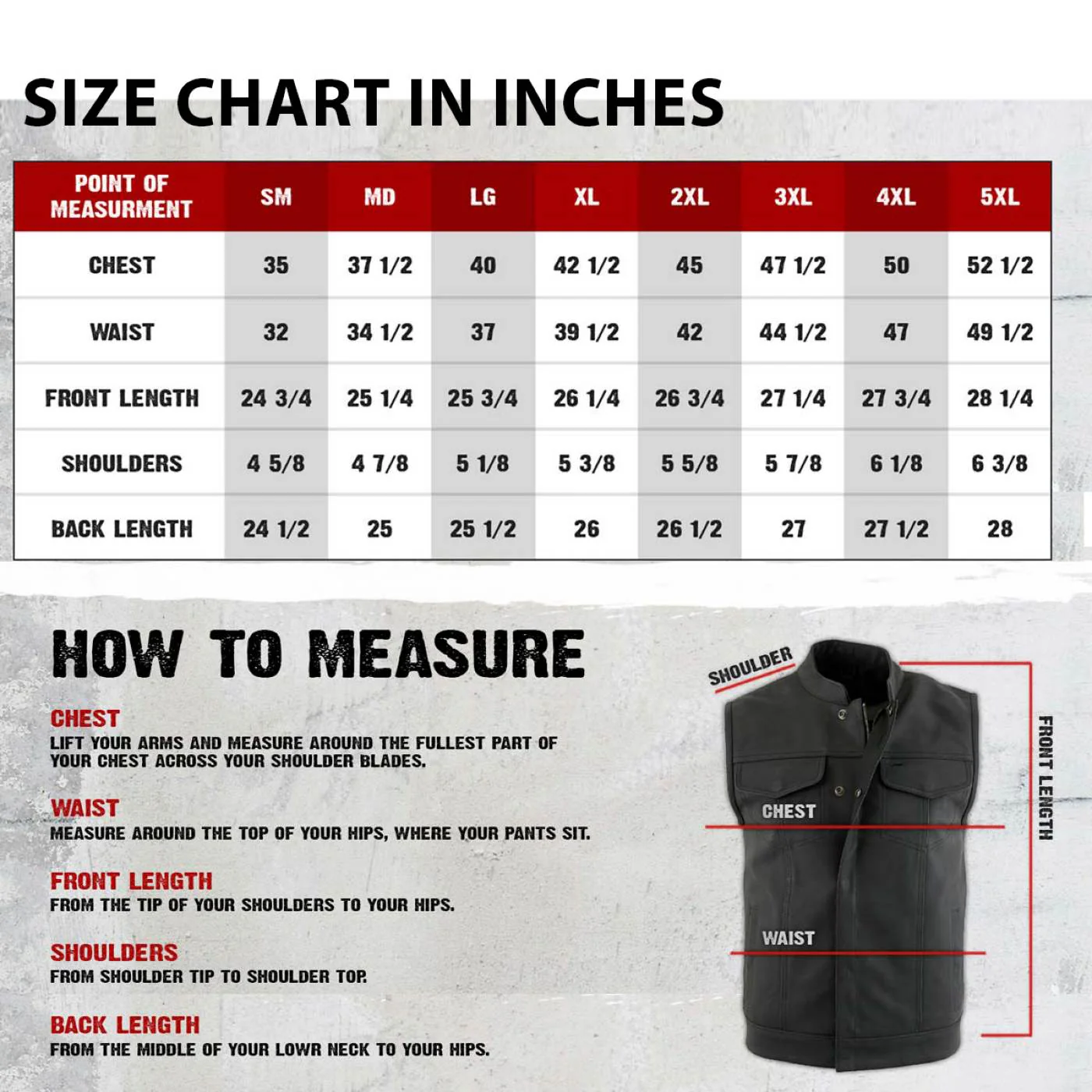 Milwaukee Leather Men's Barrage Flat Black Leather Motorcycle Club Style Vest - LKM3790 - Image 3