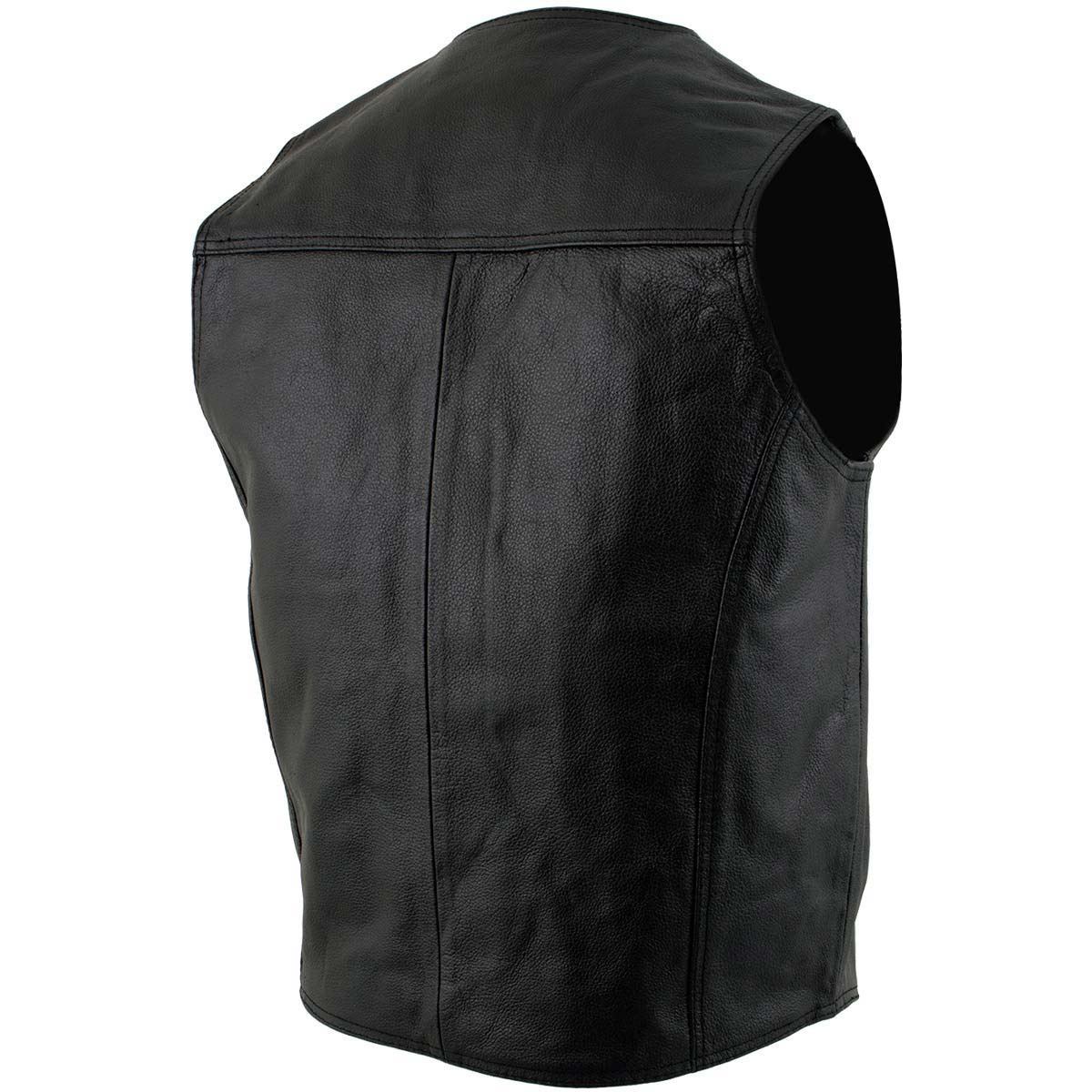 Milwaukee Leather Men's Black Classic Western Style Motorcycle Leather Rider Vest - LKM3778 - Image 4