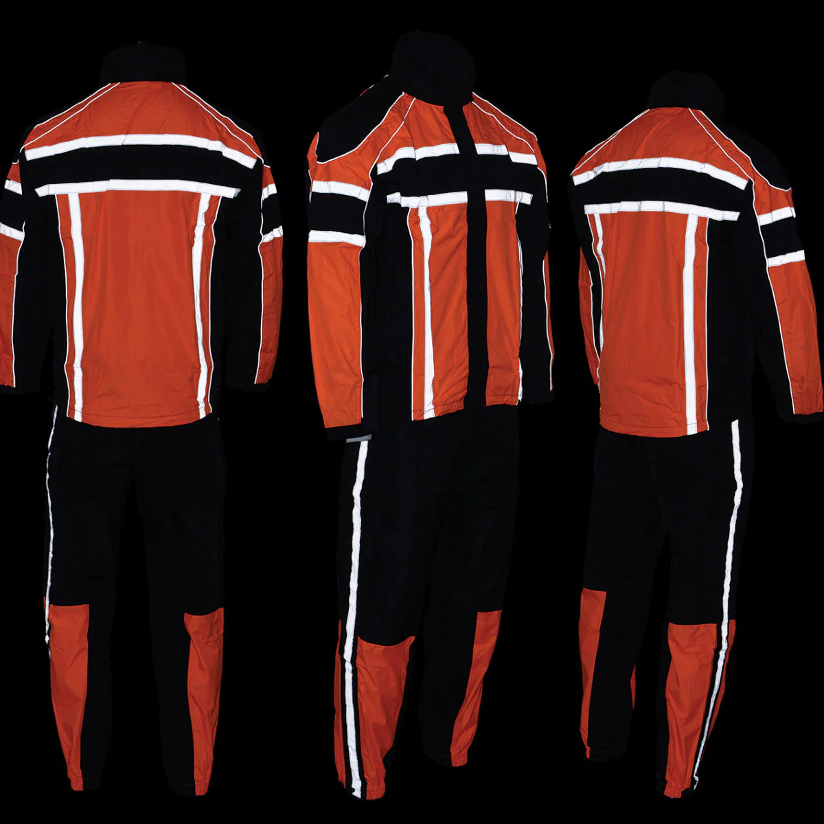 Milwaukee Leather SH233102 Men's Black and Orange Water Resistant Rain Suit with Reflective Tape - Image 5