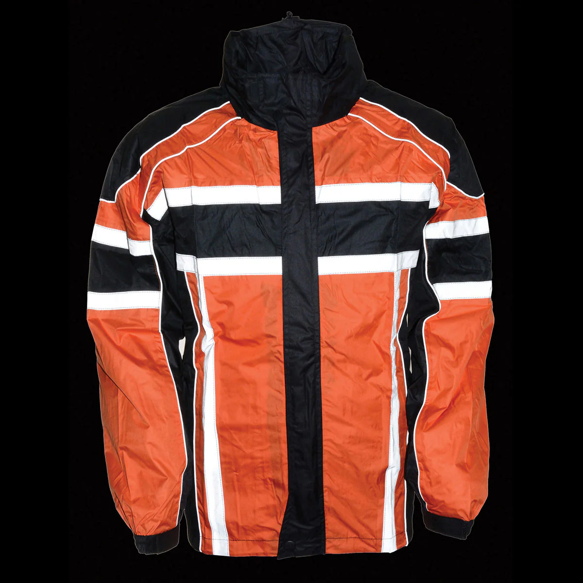 Milwaukee Leather SH233102 Men's Black and Orange Water Resistant Rain Suit with Reflective Tape - Image 6