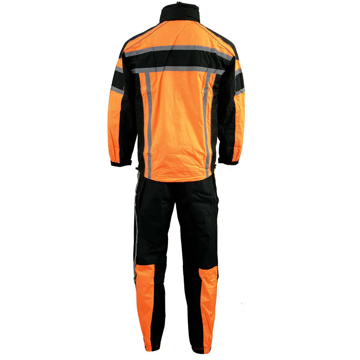 Milwaukee Leather SH233102 Men's Black and Orange Water Resistant Rain Suit with Reflective Tape - Image 9