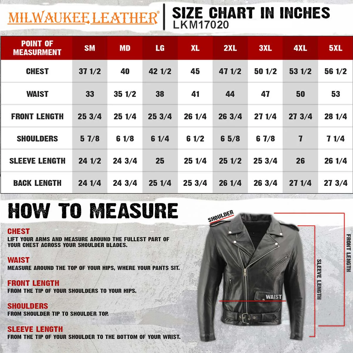 Milwaukee Leather Men's Classic Armored Black Leather Motorcycle Jacket w/ CE Armor - LKM17020 - Image 3