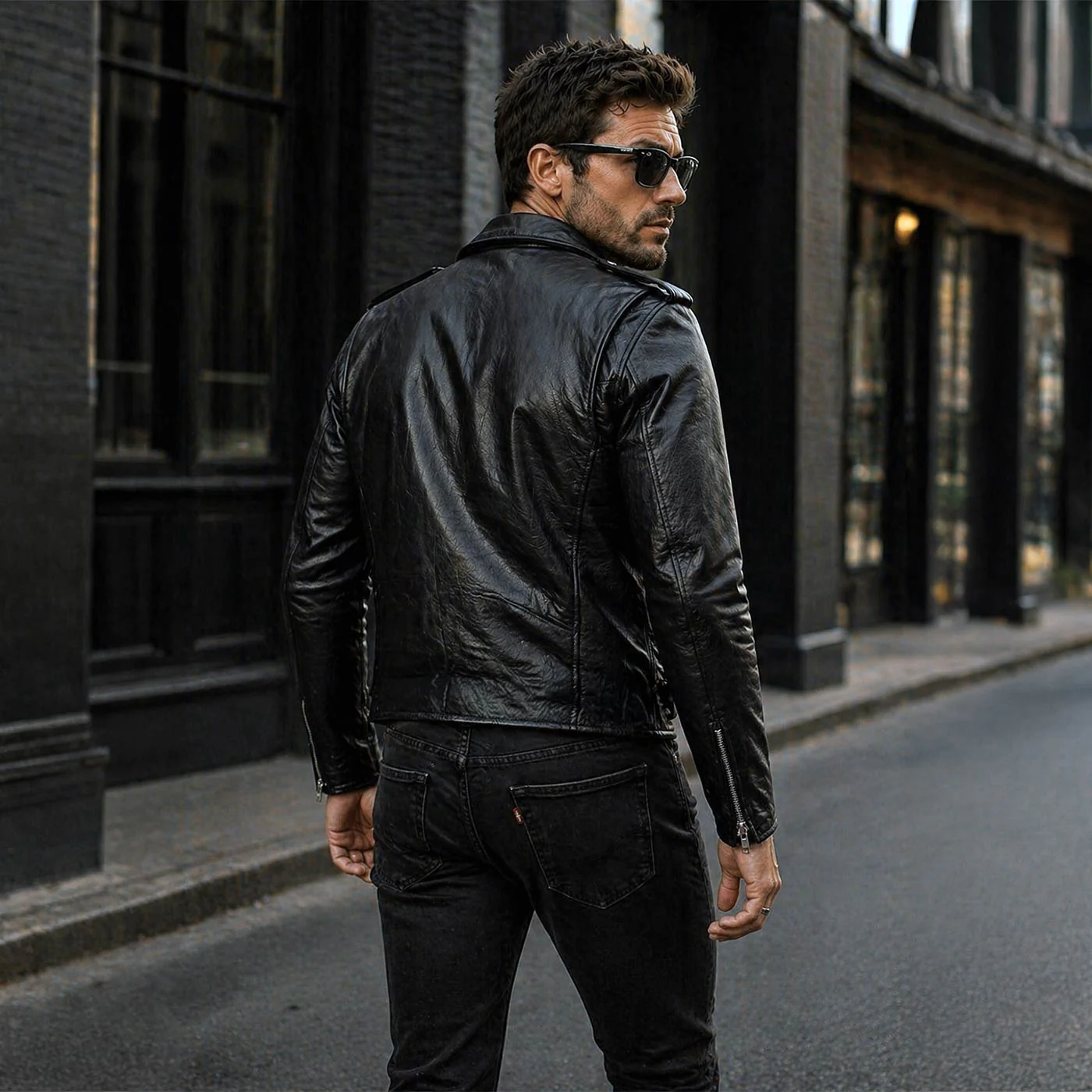 Milwaukee Leather Men's Classic Armored Black Leather Motorcycle Jacket w/ CE Armor - LKM17020 - Image 7