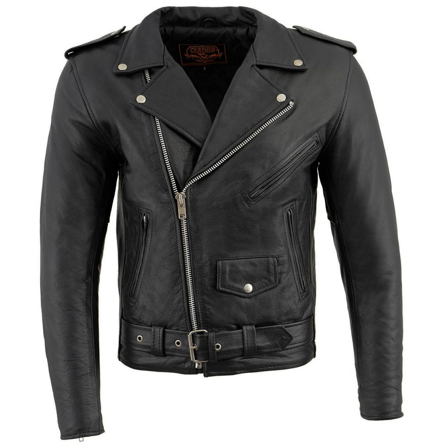Milwaukee Leather Men's The Legend Classic Brando Black Premium Leather Motorcycle Jacket - LKM1781 - Image 9