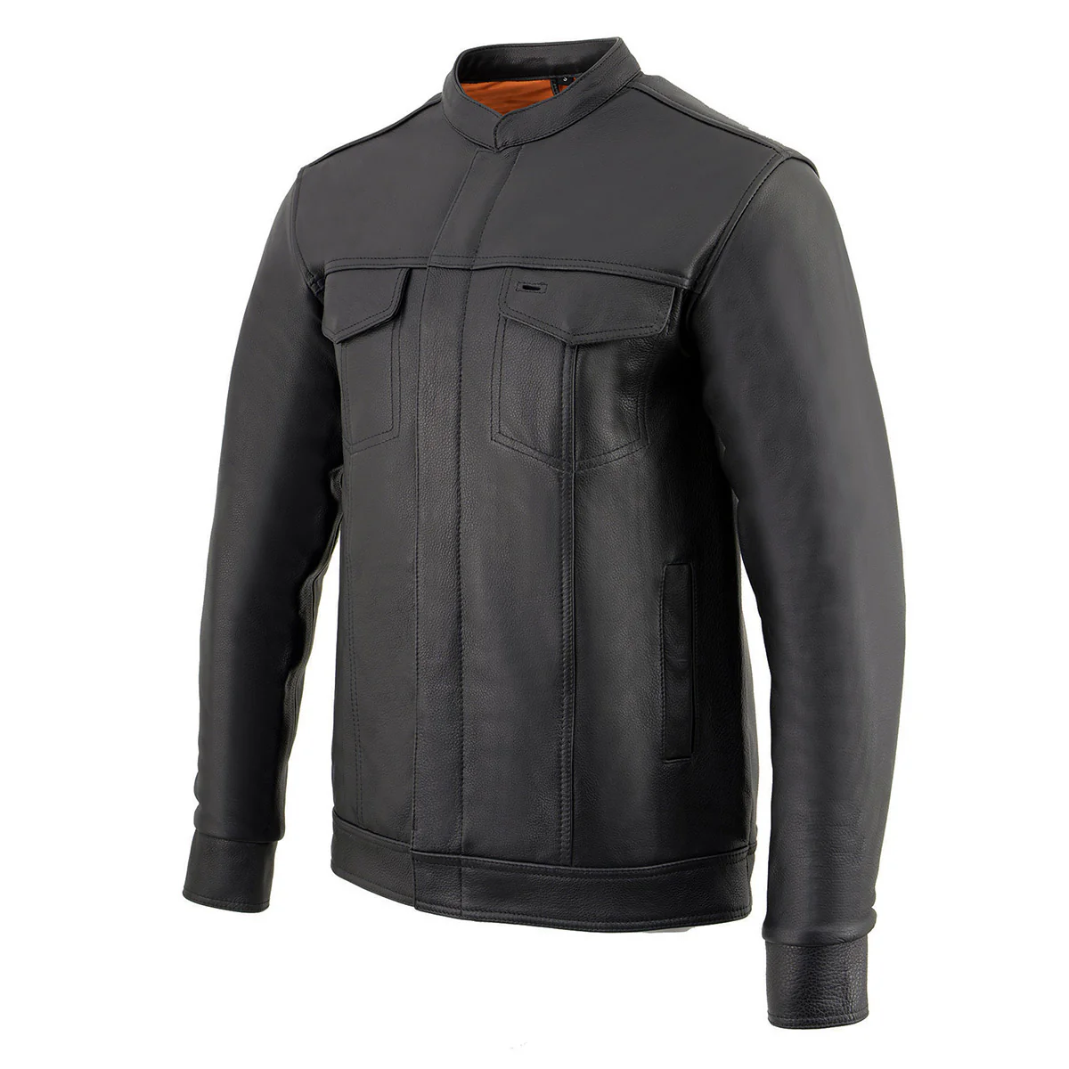 Milwaukee Leather MLM1610 Men's Club Style Black Casual Biker Leather Shirt with Dual Closure - Image 6