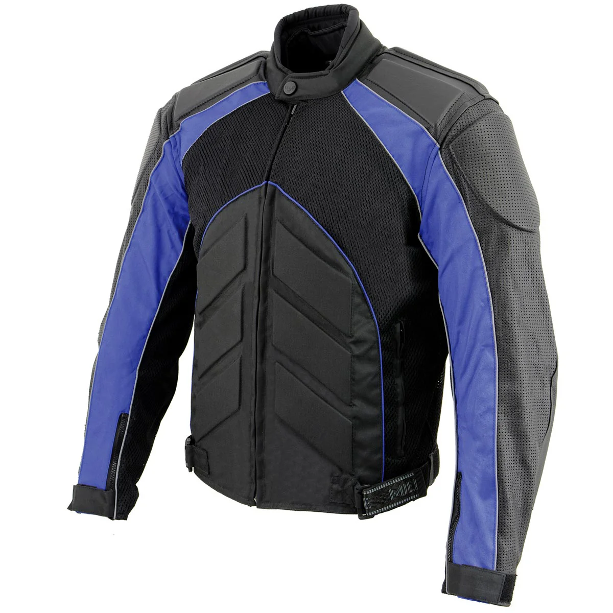 NexGen SH2153 Men's Black and Grey CE Armored Motorcycle Textile and Leather Combo Jacket - Image 8