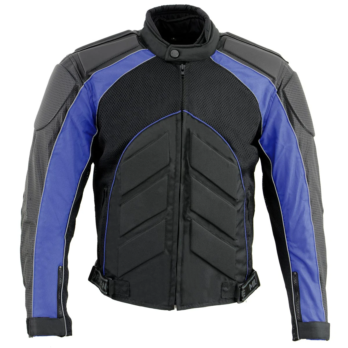 NexGen SH2153 Men's Black and Grey CE Armored Motorcycle Textile and Leather Combo Jacket - Image 9