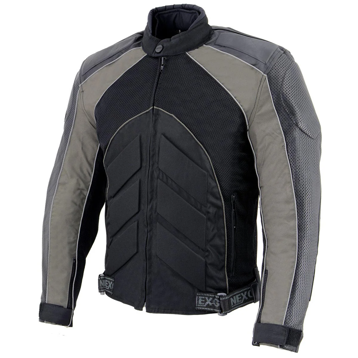 NexGen SH2153 Men's Black and Orange CE Armored Motorcycle Textile and Leather Combo Jacket - Image 8