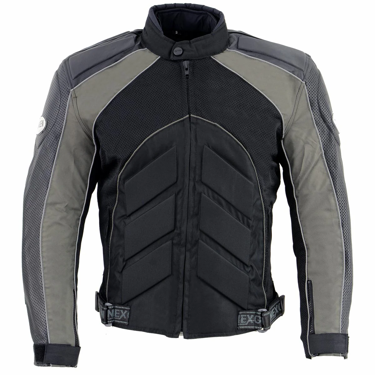 NexGen SH2153 Men's Black and Orange CE Armored Motorcycle Textile and Leather Combo Jacket - Image 9