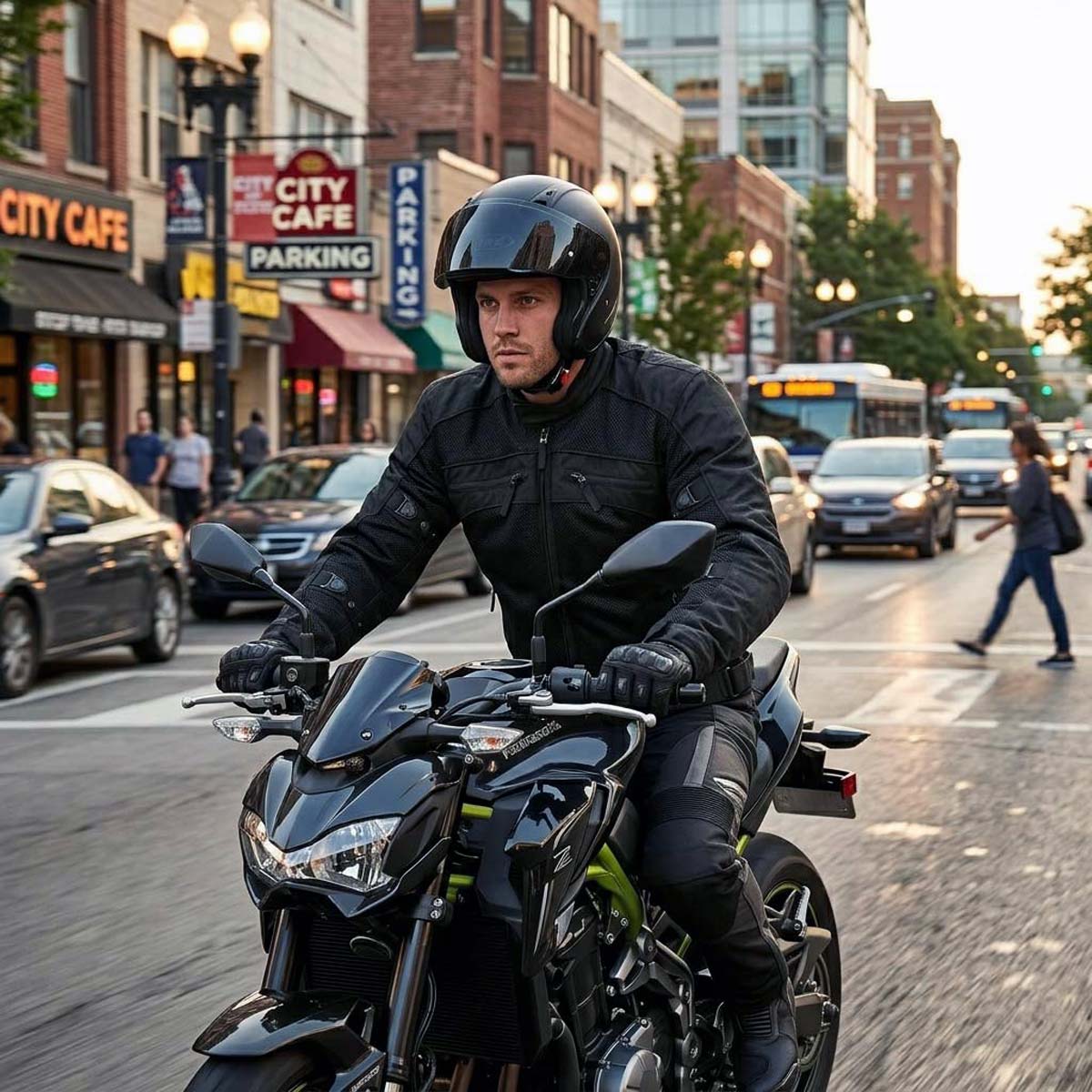 Milwaukee Leather Men's Devious Black Textile Motorcycle Jacket w/ CE Armor - MPM17025 - Image 2