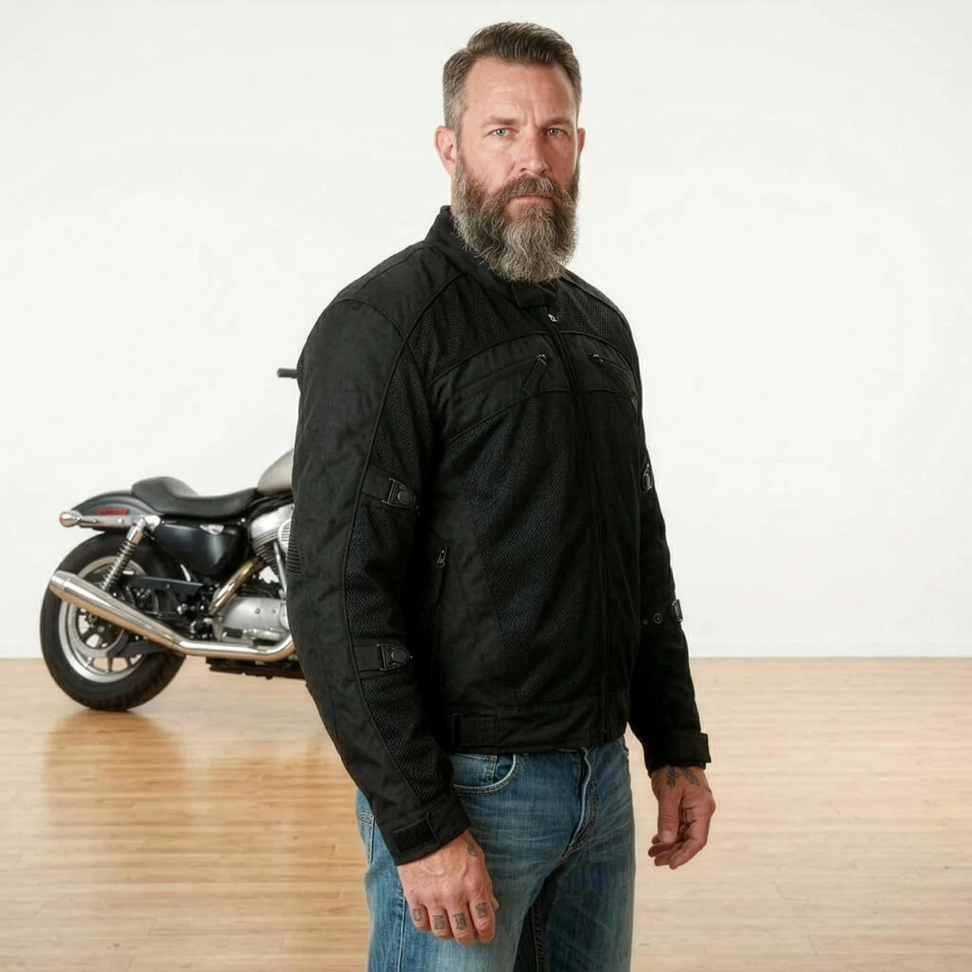 Milwaukee Leather Men's Devious Black Textile Motorcycle Jacket w/ CE Armor - MPM17025 - Image 7