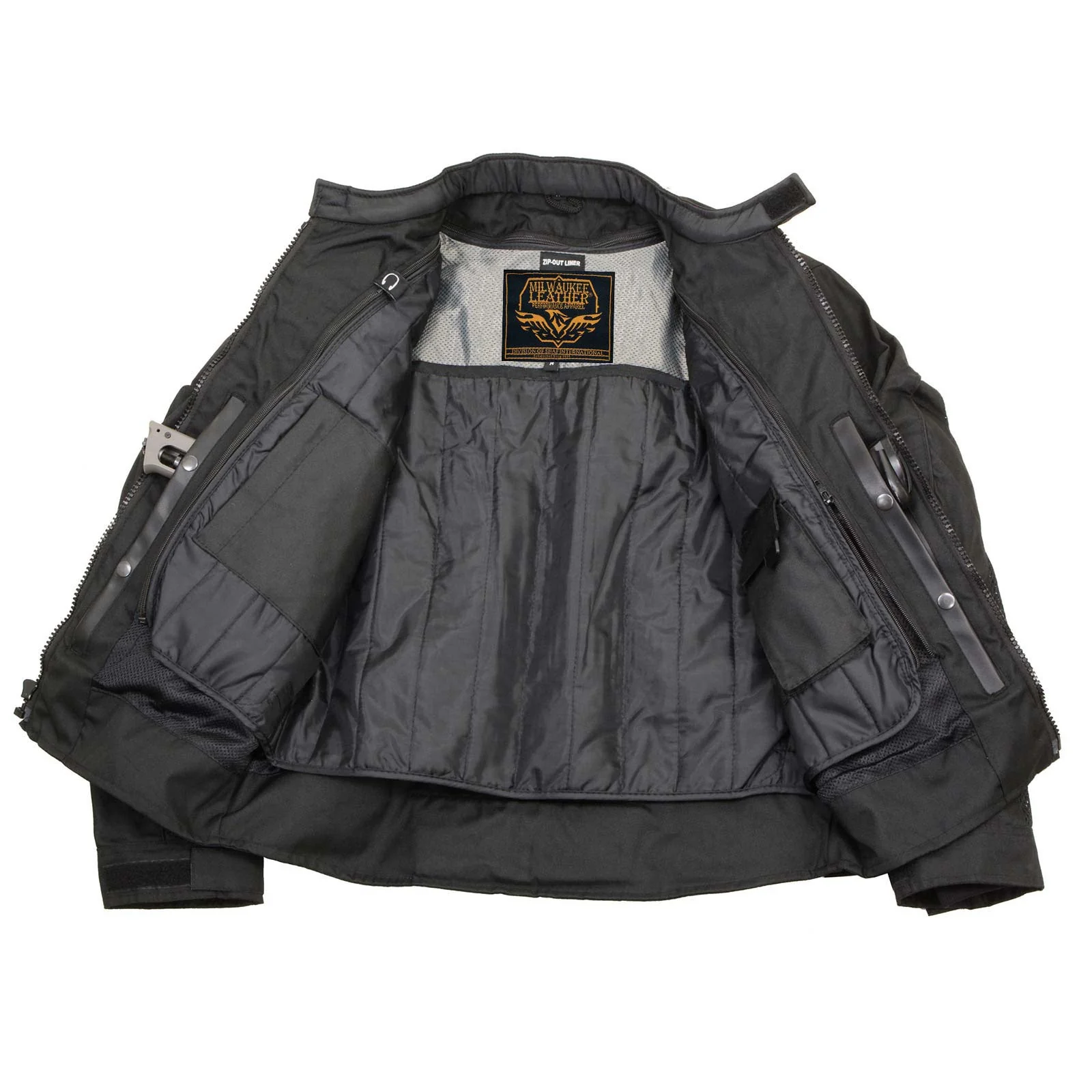 Milwaukee Leather Men's Devious Black Textile Motorcycle Jacket w/ CE Armor - MPM17025 - Image 9