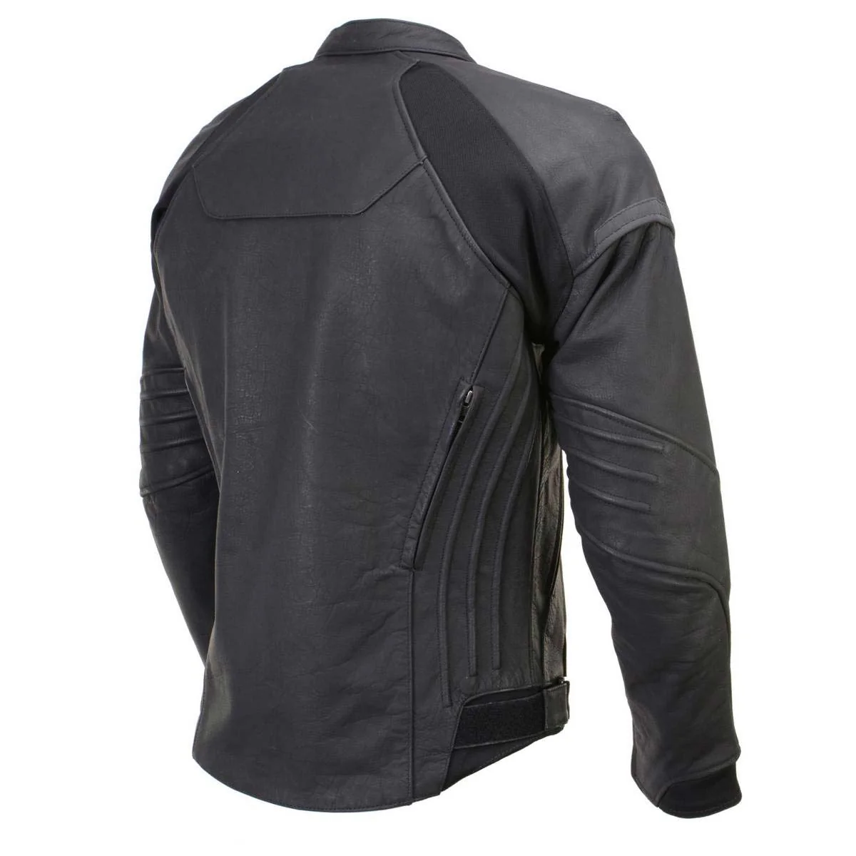 Milwaukee Leather Men's Endo Black Leather Motorcycle Jacket w/ CE Armor, Reflective Panels, Vents - LKM17023 - Image 11