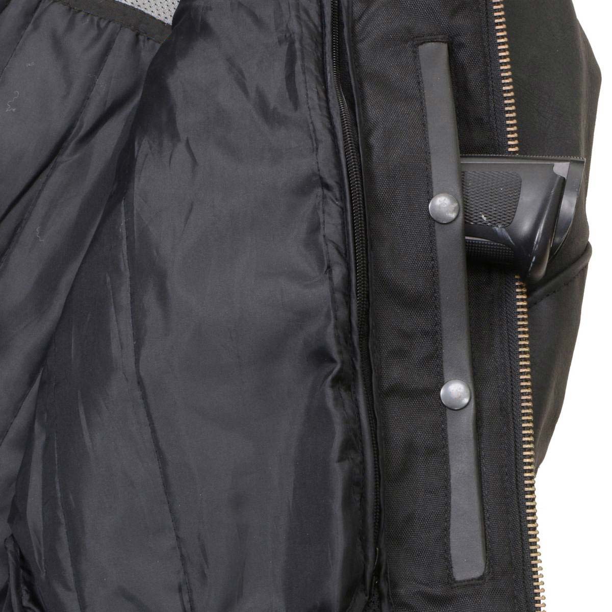 Milwaukee Leather Men's Endo Black Leather Motorcycle Jacket w/ CE Armor, Reflective Panels, Vents - LKM17023 - Image 8