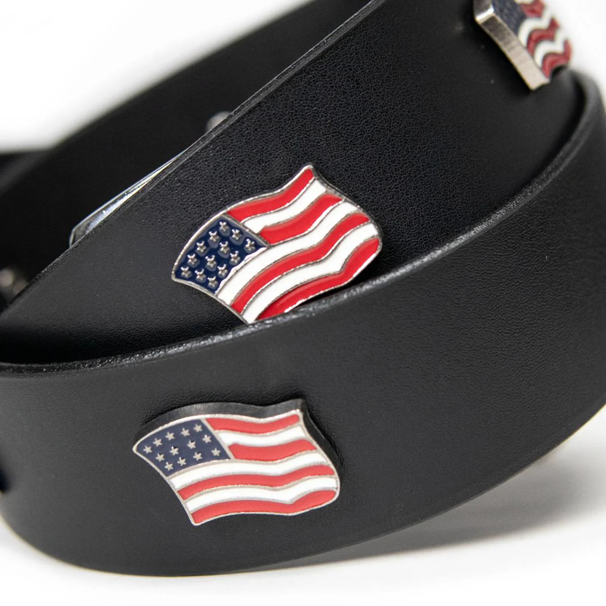 Milwaukee Leather Men's Freedom Line Black Leather Belt with USA Flag Emblems - 1.5 Inch - MPM7140 - Image 12