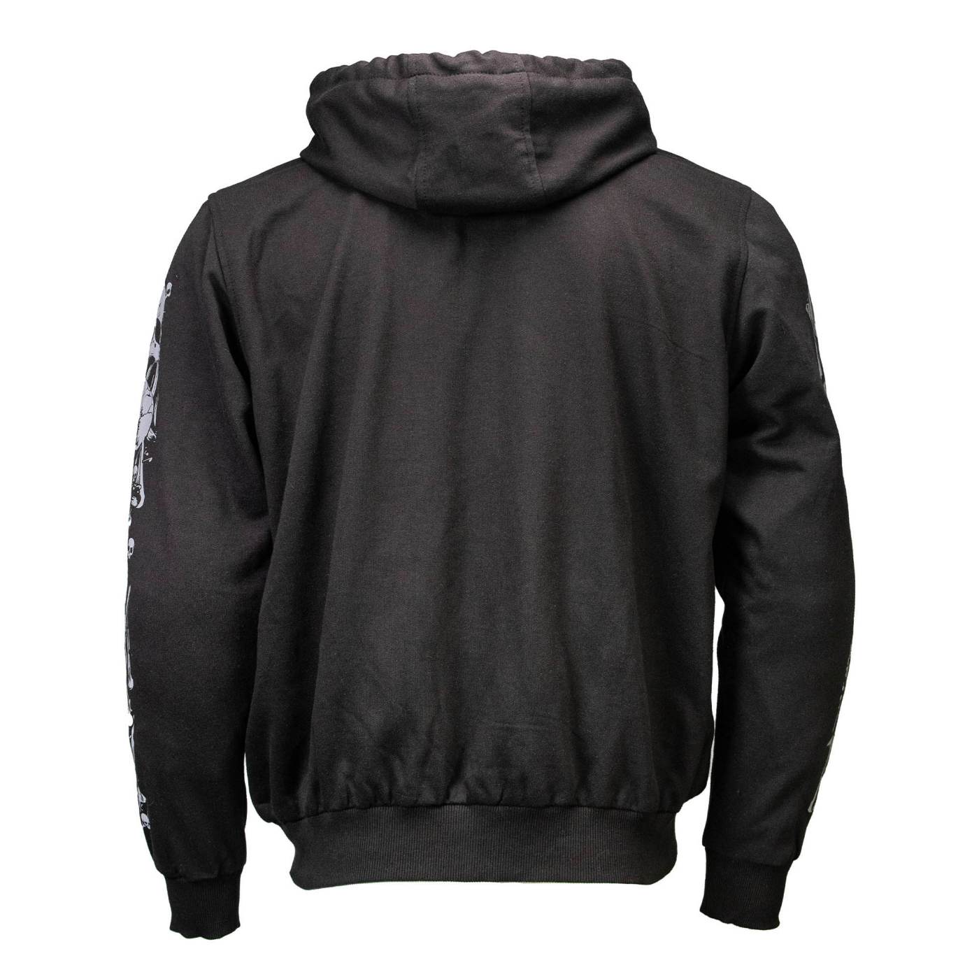 Milwaukee Leather Men's Bare Bones Black Reflective Skull CE Armored Riding Hoodie, Shoulder & Elbow Armor - MPM1797 - Image 11