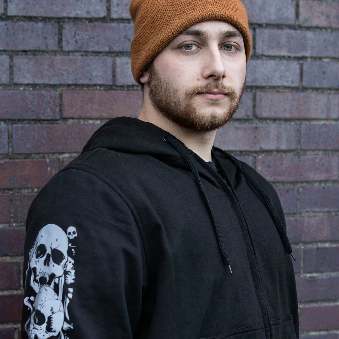 Milwaukee Leather Men's Bare Bones Black Reflective Skull CE Armored Riding Hoodie, Shoulder & Elbow Armor - MPM1797 - Image 5