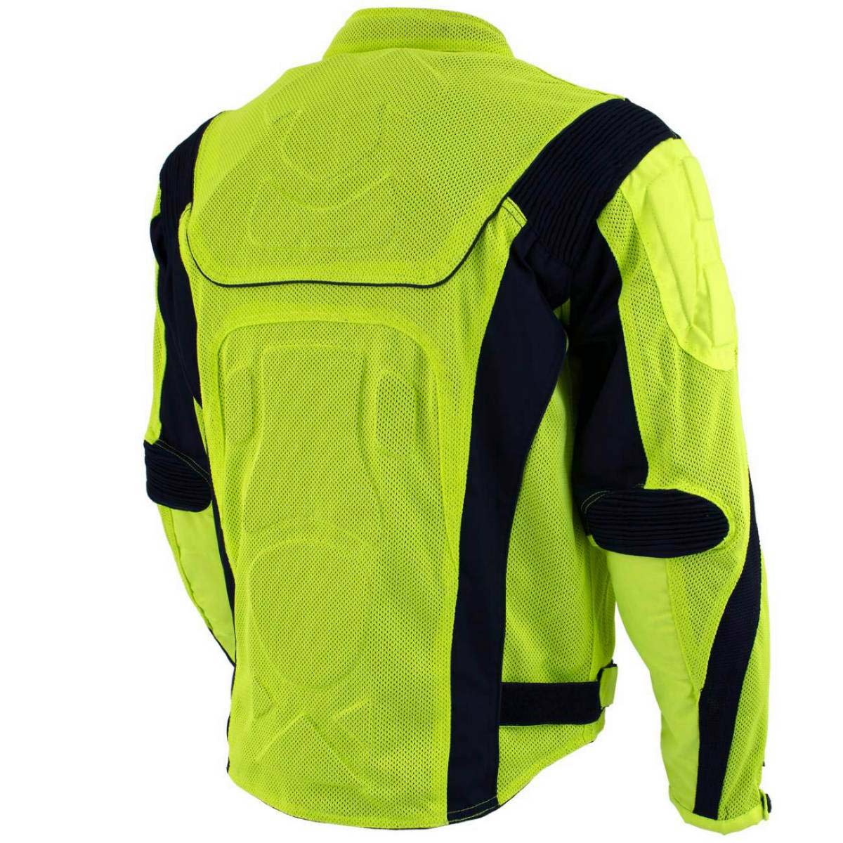 Milwaukee Leather Men's Invasion Black/Neon Textile Motorcycle Jacket w/ CE Armor - MPM17028 - Image 10