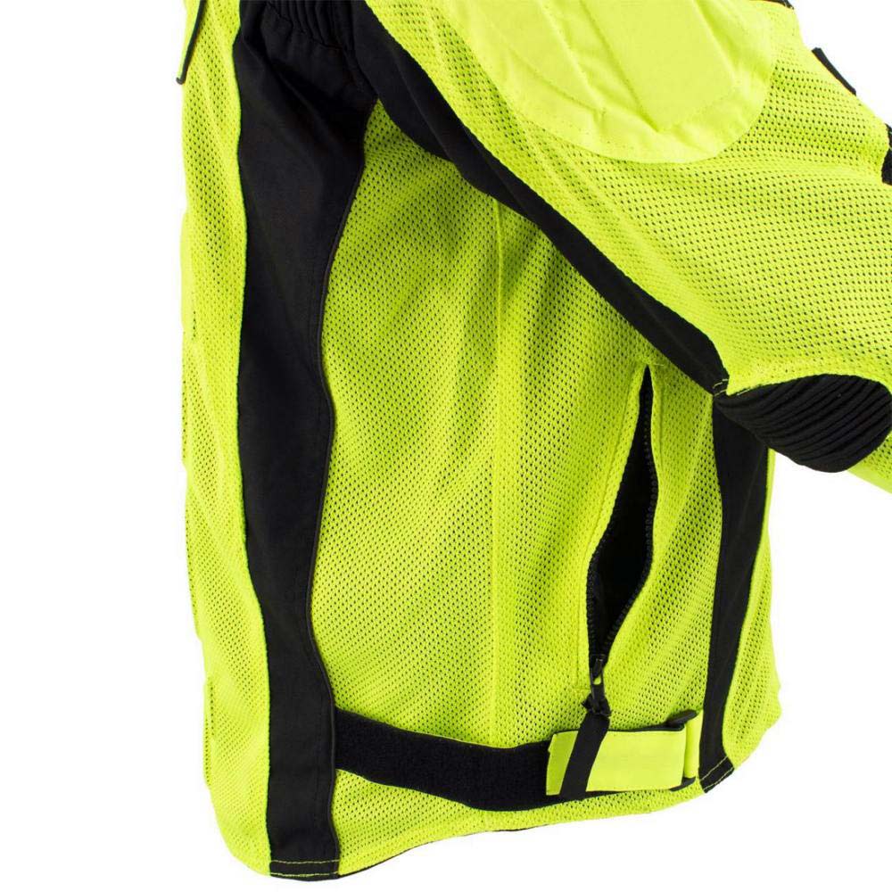 Milwaukee Leather Men's Invasion Black/Neon Textile Motorcycle Jacket w/ CE Armor - MPM17028 - Image 8