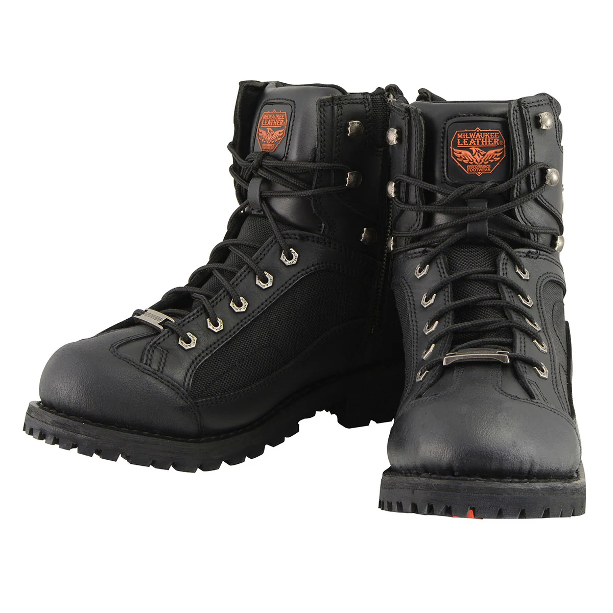 Milwaukee Leather MBM9080 Men's Black Leather 6-Inch Lace to Toe Motorcycle Rider Boots w/ Gear Shift Protection - Image 4