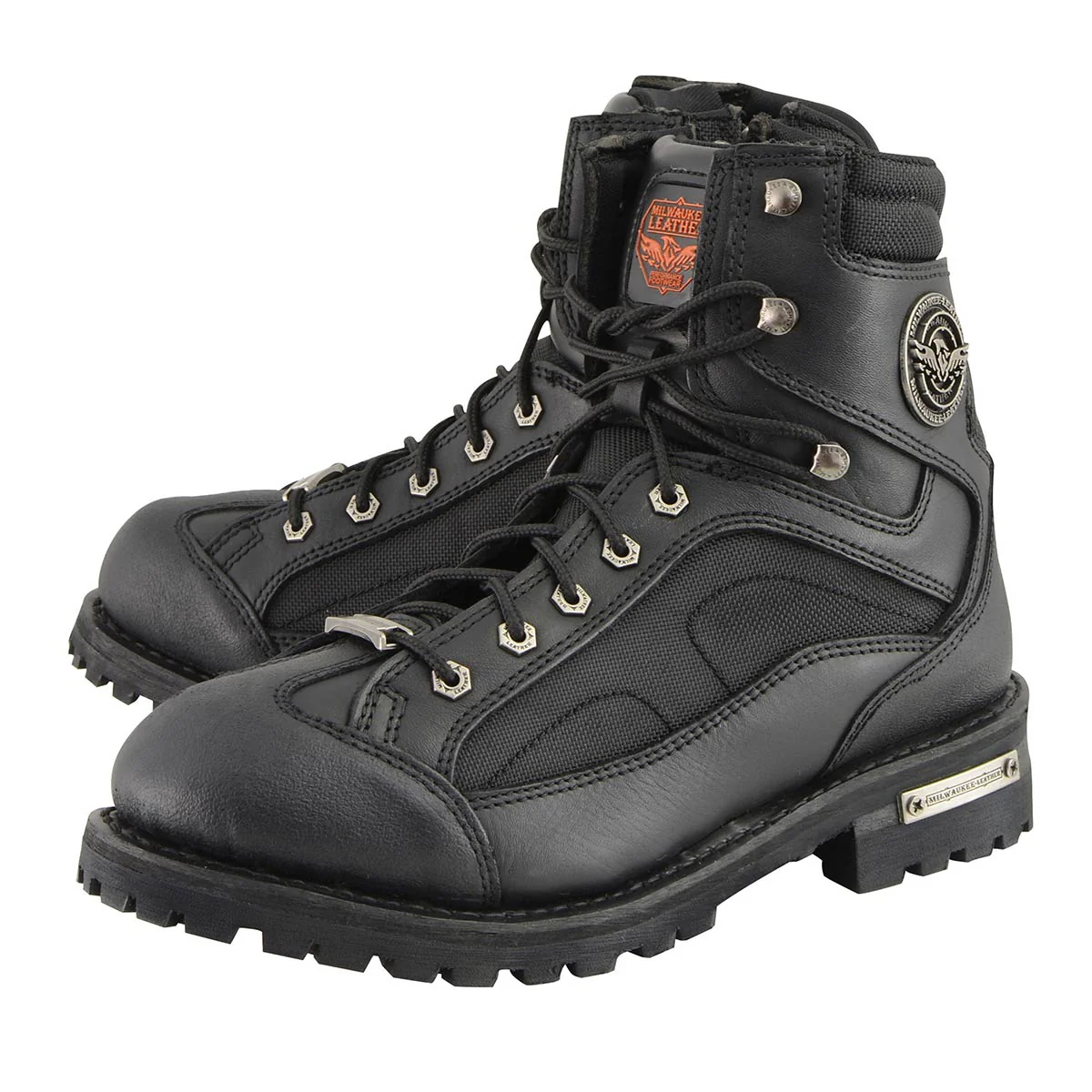 Milwaukee Leather MBM9080 Men's Black Leather 6-Inch Lace to Toe Motorcycle Rider Boots w/ Gear Shift Protection - Image 5