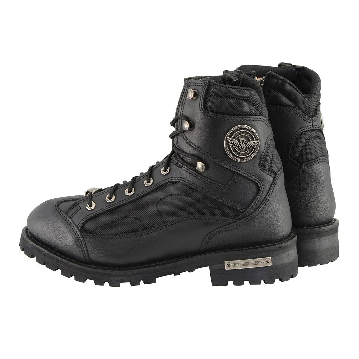 Milwaukee Leather MBM9080 Men's Black Leather 6-Inch Lace to Toe Motorcycle Rider Boots w/ Gear Shift Protection - Image 6