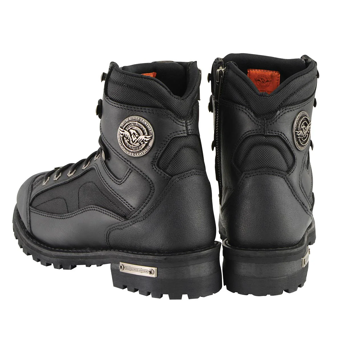 Milwaukee Leather MBM9080 Men's Black Leather 6-Inch Lace to Toe Motorcycle Rider Boots w/ Gear Shift Protection - Image 7